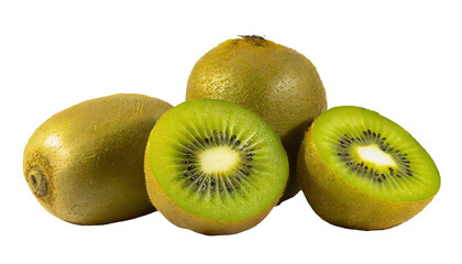 Poster -  Delicious ripe kiwi fruits cut out 