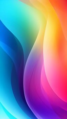 Wall Mural - Abstract rainbow coloured flowing background