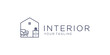 interior real estate minimalist logo design vector