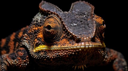 Wall Mural - A close up of a lizard with its eyes open and mouth wide, AI