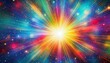 colorful abstract star burst light explosion background