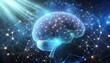 © Patti - machine learning fog calculations artificial intelligence ai deep learning blockchain neural network concept brain made with shining wireframe net graphic abstract background 3d render