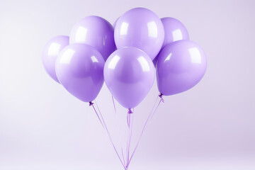 Wall Mural - Light purple heart balloon for party and celebration