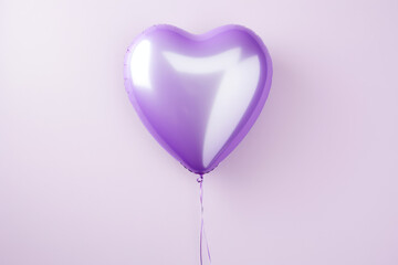 Wall Mural - Light purple heart balloon for party and celebration