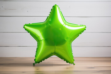 Wall Mural - Lime green star balloon for party and celebration