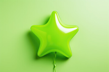 Wall Mural - Lime green star balloon for party and celebration