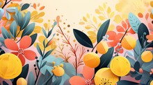 Banner Design For Spring Sale, Promotion Campaign. Flowers Full Colors Illustration.