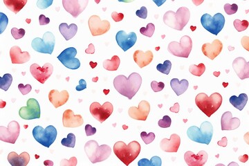 Wall Mural - Watercolour heart isolated on white background