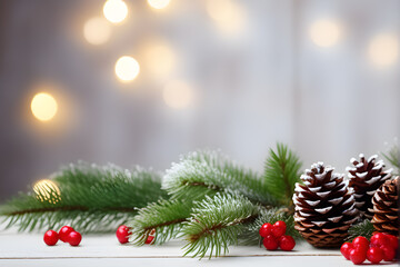  christmas background with branches of christmas tree