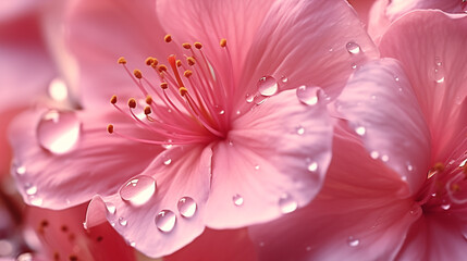 Canvas Print - pink flower closeup