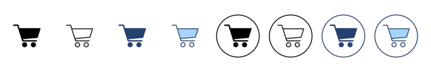 Shopping icon vector. Shopping cart sign and symbol. Trolley icon