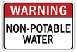 © middlenoodle - Non potable warning sign and labels