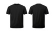 © FACTORY GRAPHICA  - polo plain black t-shirt PNG front view and back view for mockup in transparent background for design display