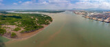 Fototapeta Natura - Thi Vai river, view from Ba Ria Vung Tau, Vietnam