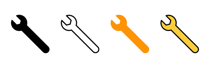 Wall Mural - Wrench icon set vector. repair icon. tools sign and symbol