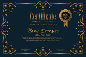 Wall Mural - Achievement certificate best award diploma