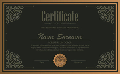 Wall Mural - Achievement certificate best award diploma