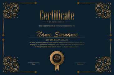 Wall Mural - Achievement certificate best award diploma
