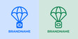 Initial O Airdrop Logo Set, great for business related to Airdrop or parachutes with O initial
