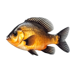 Wall Mural - Oscar fish isolated on transparent background