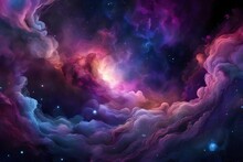 Purple Blue Green Red And Magenta Color Abstract Vivid Lining In The Space Full Frame Abstract Waves Floral Background 