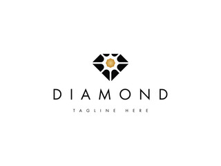 Wall Mural - luxury diamond jewelry logo design