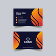 Corporate visiting card template with organic shapes. corporate business card design template