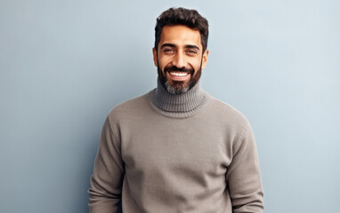 Wall Mural - young handsome man in turtleneck sweater.