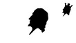 Stephen, King of England, black isolated silhouette