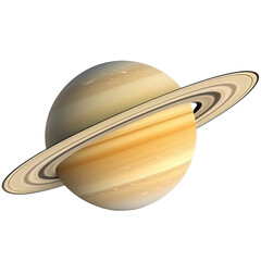 Wall Mural - Astronomy planet Saturn, isolated on transparent