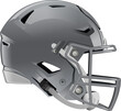 © Semper Fidelis - Gray American Football helmet. Side view