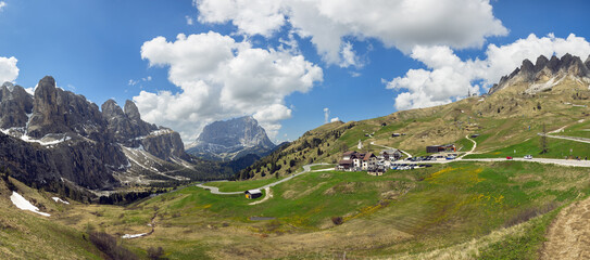 Wall Mural - Passo Gardena in the Dolomites of Italy