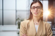 © Katsiaryna - Portrait of a young beautiful business woman in the office