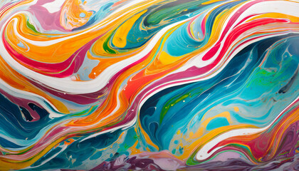Canvas Print - abstract colorful background with waves
