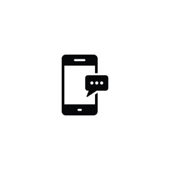 Wall Mural - chat on smartphone icon, chat on smartphone sign, communication icon vector for web site computer an