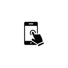 Wall Mural - button, cellphone, click, concept, cursor, design, device, digital, display, electronic, finger, fla