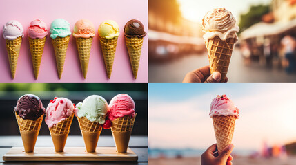 Canvas Print - ice cream cones