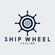 © pramzstadobe - steering wheel logo vector illustration design