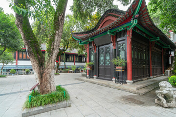 Sticker - Wuhan Qingchuan Pavilion Courtyard Landscape