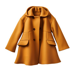 beautiful brown coat isolated on transparent background