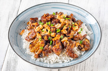 Canvas Print - Gochujang eggplant rice