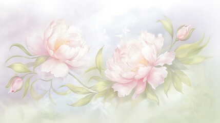 Poster - Floral watercolour background