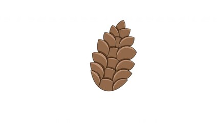 Canvas Print - Pinecone icon animation video