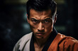 © Tetiana - Generative AI picture of experienced karate fighter club martial arts traditional clothes training