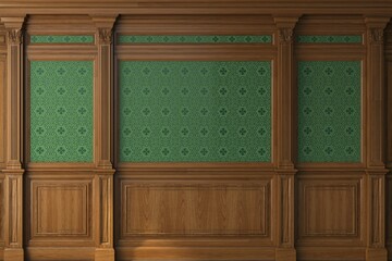 Wall Mural - Cabinet wall background wood panels