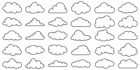 cloud shapes collection. cloud icon.