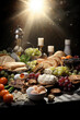© ADDICTIVE STOCK - Generative AI image of a traditional Passover feast table