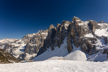 Wall Mural - Sexten dolomites in a winter day