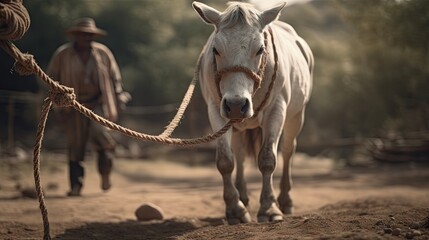 Wall Mural - Close-Up of a Cow’s Nose and Mouth with Dewy Grass in the Background