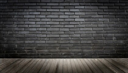  black brick wall with vignette